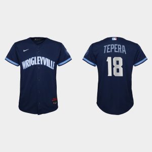 Impressive Chicago Cubs #18 Ryan Tepera Youth Nike 2021 City Connect Navy MLB Jersey Sports fans this is your chance Order soon to be part of the action