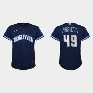 Impressive Chicago Cubs #49 Jake Arrieta Youth Nike 2021 City Connect Navy MLB Jersey Hurry Exclusive offer Place your order immediately for a great jersey
