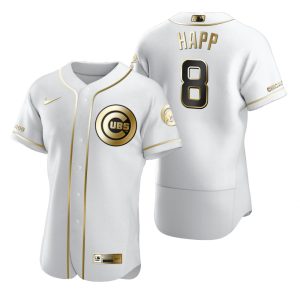 Impressive Chicago Cubs #8 Andre Dawson White Nike Men's Authentic Golden Edition MLB Jersey