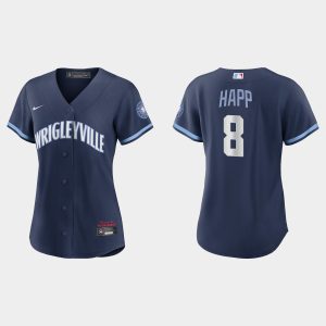 Impressive Chicago Cubs #8 Ian Happ Women's Nike 2021 City Connect Navy MLB Jersey Be among the first buyers Order now to enjoy top notch quality