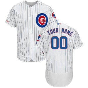 Impressive Chicago Cubs Majestic Home Flex Base Authentic Collection Custom Jersey White