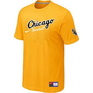 Impressive Chicago White Sox Nike Away Practice MLB T Shirt Yellow