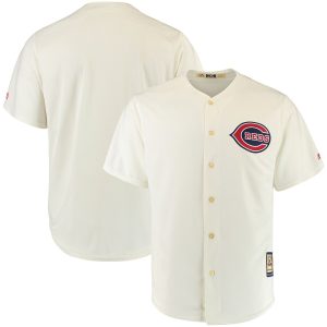 Impressive Cincinnati Reds Blank Majestic Cooperstown Collection 1939 Cool Base Jersey Cream
