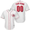 Impressive Cincinnati Reds Majestic Cool Base Custom Jersey White