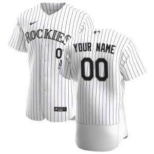 Impressive Colorado Rockies Custom Men's Nike White Home 2020 Authentic Player MLB Jersey