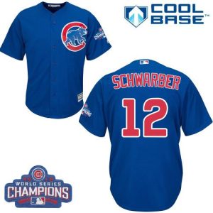 Impressive Cubs #12 Kyle Schwarber Blue Alternate 2016 World Series Champions Stitched Youth MLB Jersey Act fast Only a few left Secure yours today