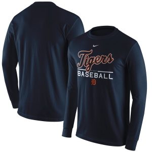 Impressive Detroit Tigers Nike Practice Long Sleeve T Shirt Navy