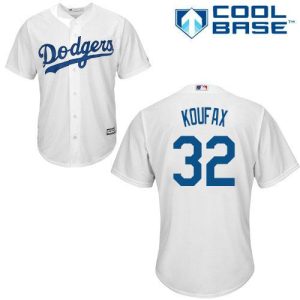 Impressive Dodgers #32 Sandy Koufax White Cool Base Stitched Youth MLB Jersey Act fast Only a few left Secure yours today