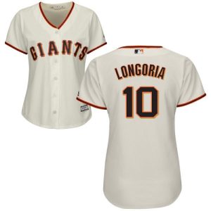 Impressive Giants #10 Evan Longoria Cream Home Women's Stitched MLB Jersey Sports fans this is your chance Order soon to be part of the action