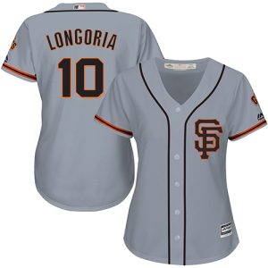 Impressive Giants #10 Evan Longoria Grey Road 2 Women's Stitched MLB Jersey Sports enthusiasts seize this opportunity Order now to feel the game excitement
