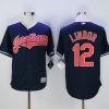 Impressive Guardians #12 Francisco Lindor Navy Blue New Cool Base Stitched MLB Jersey