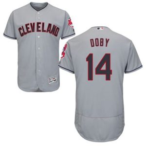 Impressive Guardians #14 Larry Doby Grey Flexbase Authentic Collection Stitched MLB Jersey