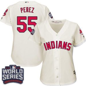 Impressive Guardians #55 Roberto Perez Cream 2016 World Series Bound Women's Alternate Stitched MLB Jersey Sports fans this is your chance Order soon to be part of the action