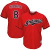 Impressive Guardians #8 Lonnie Chisenhall Red New Cool Base Stitched MLB Jersey
