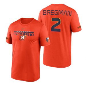 Impressive Houston Astros #2 Alex Bregman Orange Legend 2022 City Connect T Shirt Retailers boost your inventory Order now to meet customer demand