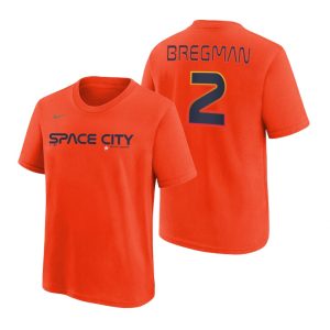 Impressive Houston Astros #2 Alex Bregman Orange Nike Youth 2022 City Connect T Shirt Sports enthusiasts seize this opportunity Order now to feel the game excitement