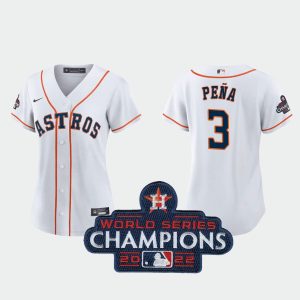 Impressive Houston Astros #3 Jeremy Pena White 2022 World Series Champions Stitched Men's Nike MLB Jersey Sports fans this is your chance Order soon to be part of the action
