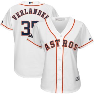Impressive Houston Astros #35 Justin Verlander Majestic Women's 2019 Postseason Official Cool Base Player Jersey White With high demand Don't miss out Order now to wear your team colors