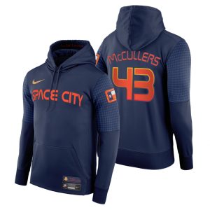 Impressive Houston Astros #43 Lance McCullers 2022 City Connect Navy Hoodie