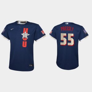 Impressive Houston Astros #55 Ryan Pressly Youth 2021 MLB All Star Game Navy Jersey Collectors this is a must have Add it to your collection by ordering