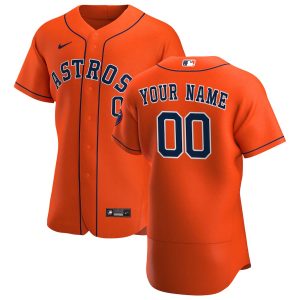 Impressive Houston Astros Custom Men's Nike Orange Alternate 2020 Authentic Team MLB Jersey