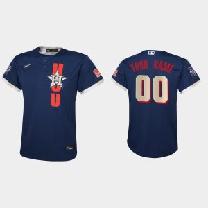 Impressive Houston Astros Custom Youth 2021 MLB All Star Game Navy Jersey