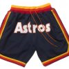 Impressive Houston Astros Shorts (Navy) JUST DON By Mitchell & Ness