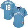 Impressive Kansas City Royals #18 Bret Saberhagen Majestic Cool Base Cooperstown Collection Player Jersey Blue