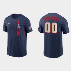 Impressive Los Angeles Angels Custom Men's 2021 MLB All Star Game Navy T Shirt