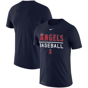 Impressive Los Angeles Angels Nike Practice Performance T Shirt Navy