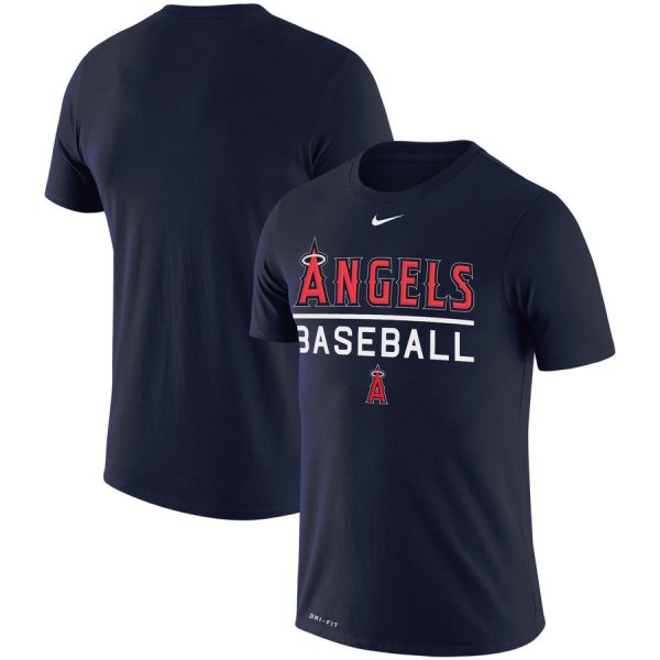 Impressive Los Angeles Angels Nike Practice Performance T Shirt Navy
