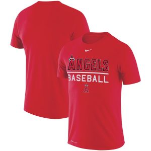 Impressive Los Angeles Angels Nike Practice Performance T Shirt Red