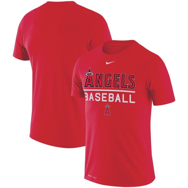 Impressive Los Angeles Angels Nike Practice Performance T Shirt Red