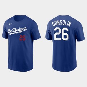 Impressive Los Angeles Dodgers #26 Tony Gonsolin Men's Royal 2021 City Connect Name & Number Royal T Shirt Sports enthusiasts seize this opportunity Order now to feel the game excitement