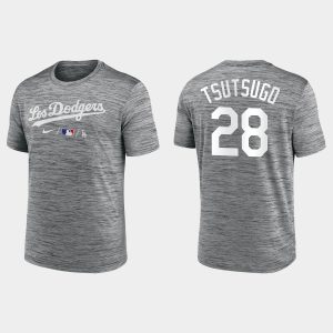 Impressive Los Angeles Dodgers #28 Yoshi Tsutsugo Men's Anthracite 2021 City Connect Practice Anthracite T Shirt With high demand Don't miss out Order now to wear your team colors