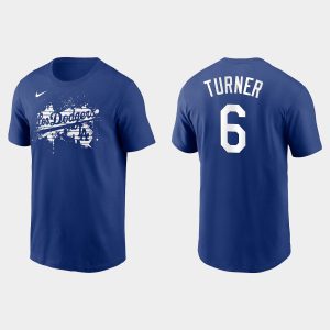 Impressive Los Angeles Dodgers #6 Trea Turner Men's 2021 City Connect Graphic T Shirt Royal Sports enthusiasts seize this opportunity Order now to feel the game excitement