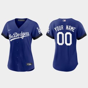 Impressive Los Angeles Dodgers Custom Nike Women's 2021 City Connect MLB Jersey Royal