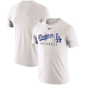 Impressive Los Angeles Dodgers Nike MLB Practice T Shirt White