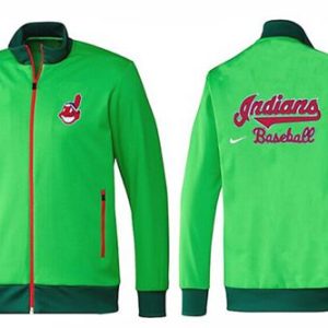 Impressive MLB Cleveland Guardians Zip Jacket Green_1
