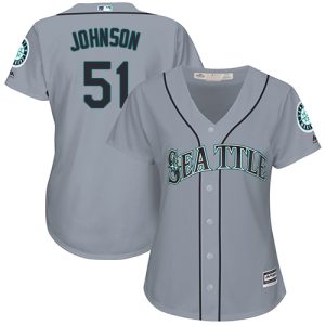 Impressive Mariners #51 Randy Johnson Grey Road Women's Stitched MLB Jersey With high demand Don't miss out Order now to wear your team colors