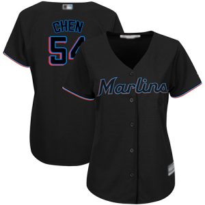 Impressive Marlins #54 Wei Yin Chen Black Alternate Women's Stitched MLB Jersey Act fast Only a few left Secure yours today