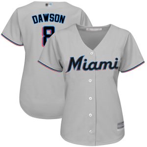 Impressive Marlins #8 Andre Dawson Grey Road Women's Stitched MLB Jersey Sports fans this is your chance Order soon to be part of the action