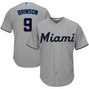 Impressive Marlins #9 Lewis Brinson Grey Cool Base Stitched Youth MLB Jersey Limited stock Order now to show your love for your team
