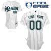 Impressive Marlins Personalized Authentic White MLB Jersey (S 3XL)