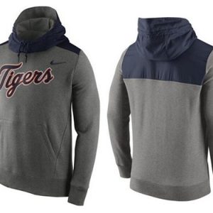 Impressive Men's Detroit Tigers Nike Gray Cooperstown Collection Hybrid Pullover Hoodie