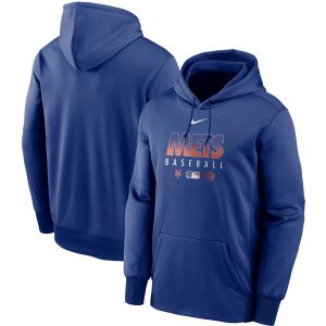 Impressive Men's New York Mets Nike Royal Authentic Collection Therma Performance Pullover Hoodie