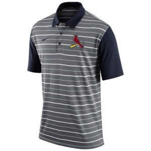 Impressive Men's St.Louis Cardinals Nike Gray Dri FIT Stripe Polo