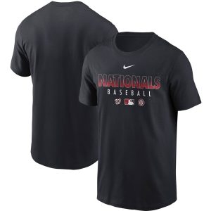 Impressive Men's Washington Nationals Nike Navy Authentic Collection Team Performance T Shirt