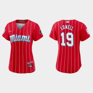 Impressive Miami Marlins #19 Mike Lowell Women's Nike 2021 City Connect Authentic MLB Jersey Red Hurry Exclusive offer Place your order immediately for a great jersey
