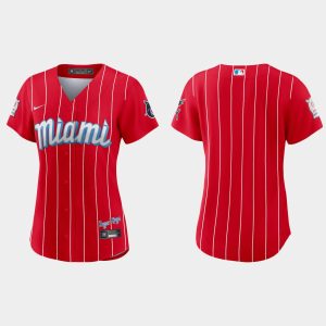 Impressive Miami Marlins Women's Nike 2021 City Connect Authentic MLB Jersey Red With high demand Don't miss out Order now to wear your team colors